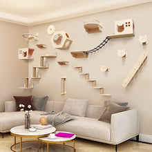 Pet Cat Climbing Frame Wall Type Solid Wood