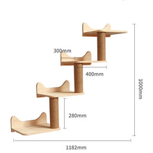 Pet Cat Climbing Frame Wall Type Solid Wood