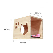 Pet Cat Climbing Frame Wall Type Solid Wood